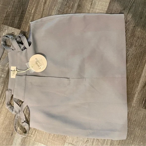 NWT Camila Coelho Cutout Jana Mini Skirt in Grey - Picture 5 of 8